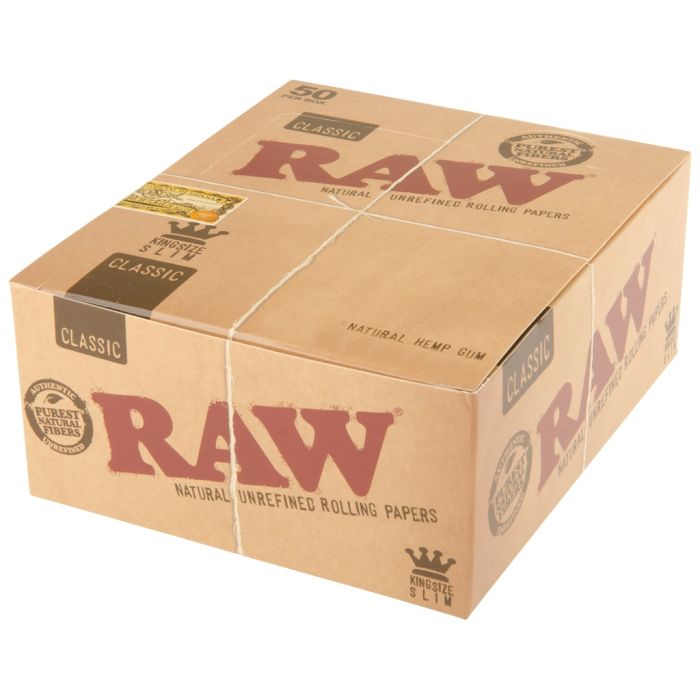 Raw Slim king size 32 feuilles à rouler non traitées non blanchies  écologiques 110mmx44mm