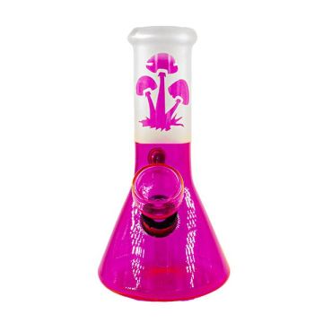 Bong en Verre Champignon Rose 12 cm